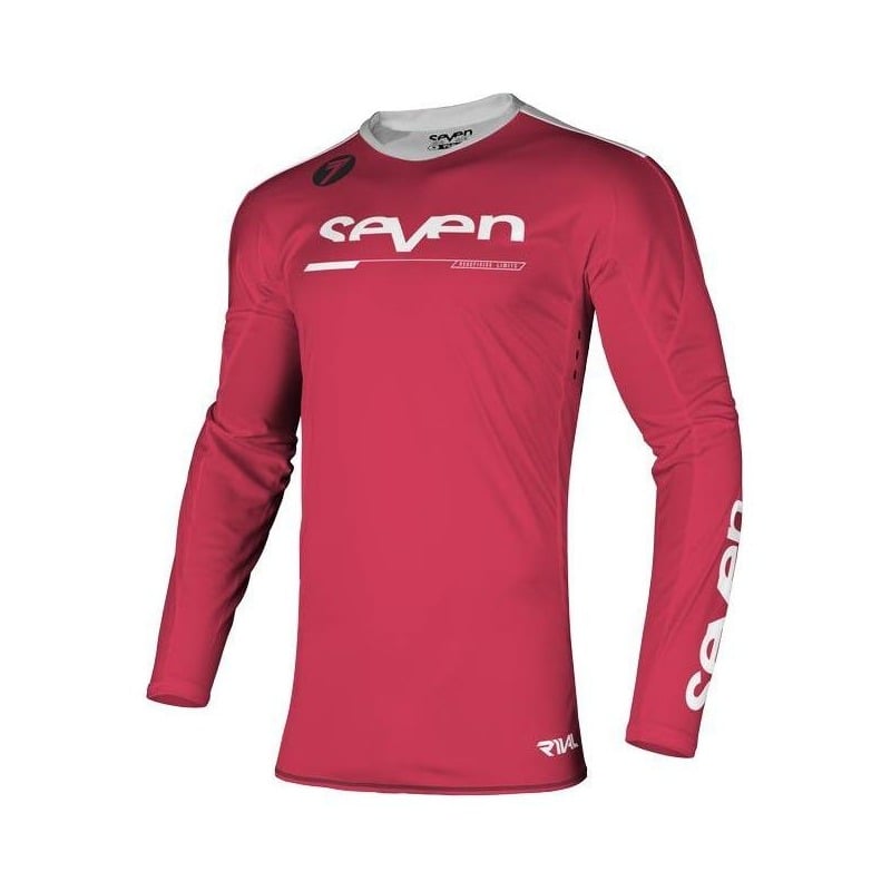 Maillot cross Seven Rival Rampart rouge fluo