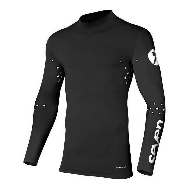Maillot cross Seven Zero Straple Compression laser cut noir