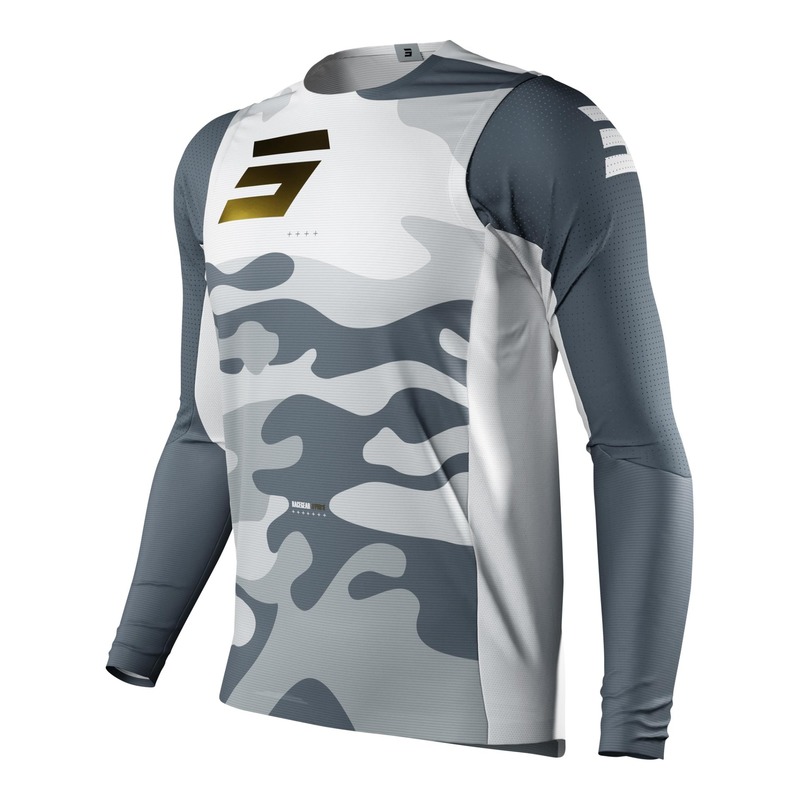 Maillot cross Shot Aerolite Prime camouflage/gris/blanc/or- S