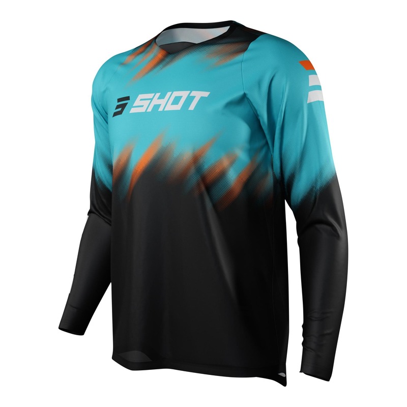 Maillot cross Shot Devo Versus turquoise/noir/orange- S