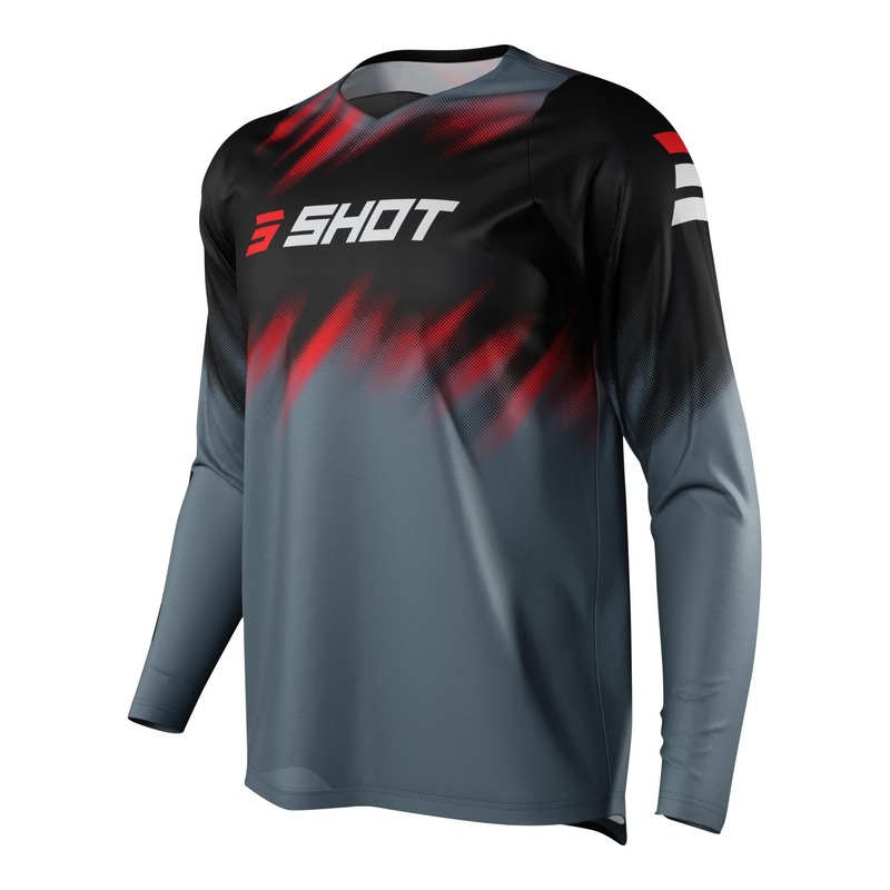 Maillot cross Shot Devo Versus noir/rouge/gris- S