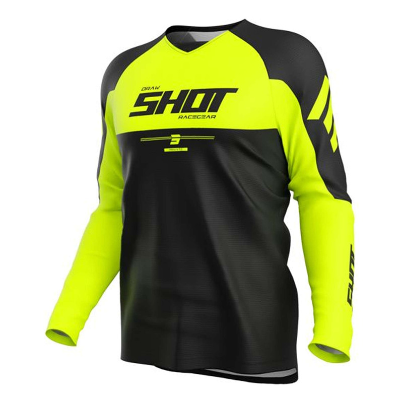 Maillot cross Shot Drax Private neon yellow- S