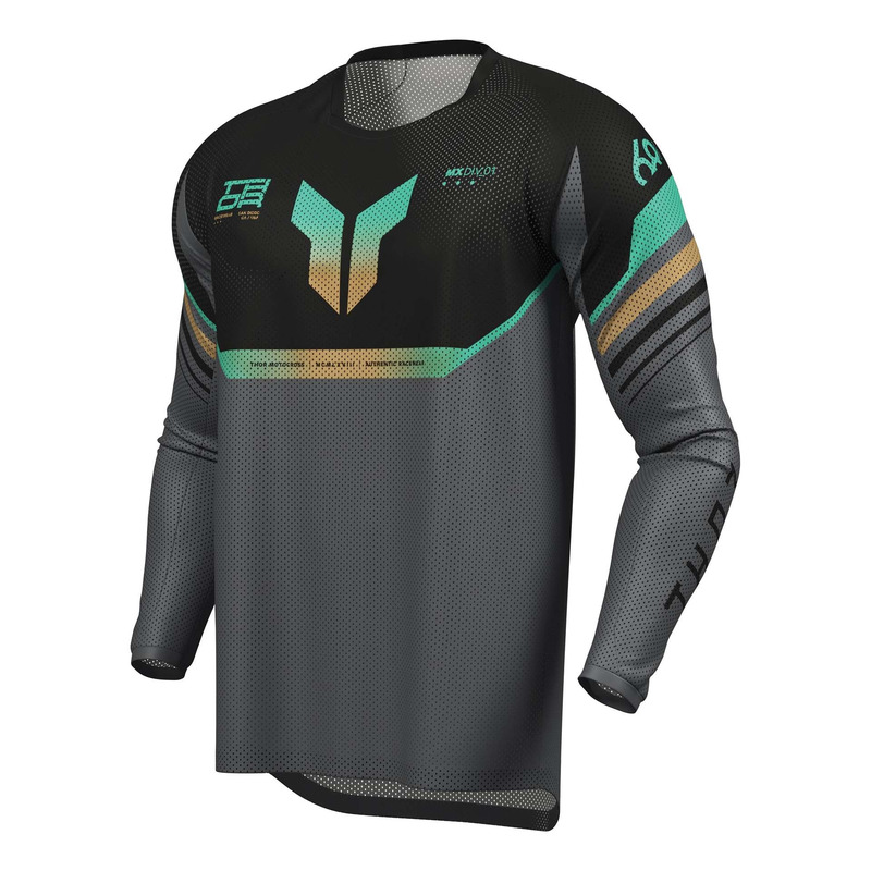 Maillot cross Thor Launchmode Vented Raptor black/charcoal
