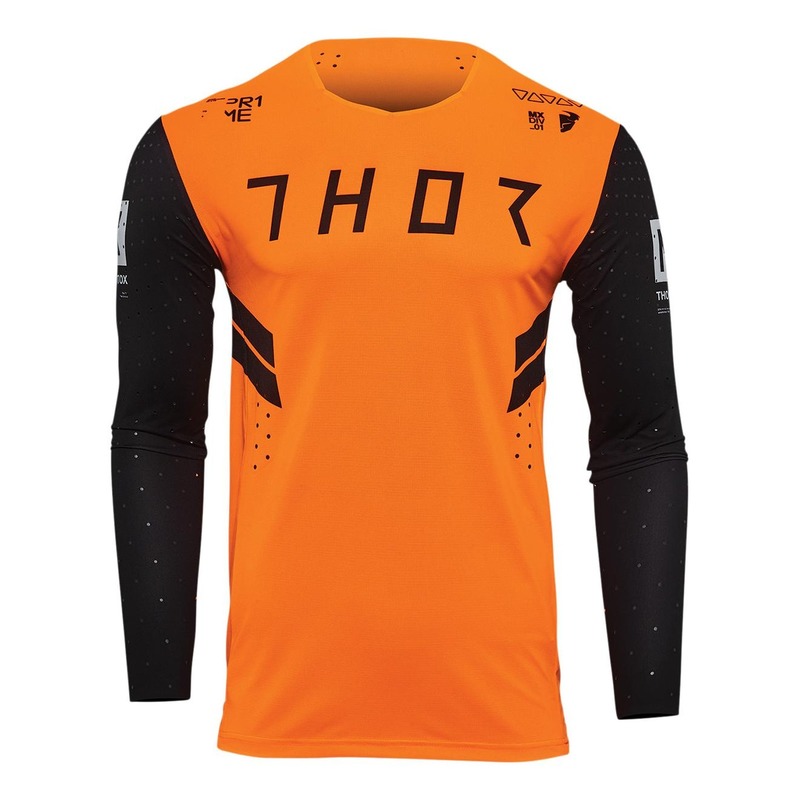 Maillot cross Thor Prime Hero noir/orange fluo- S