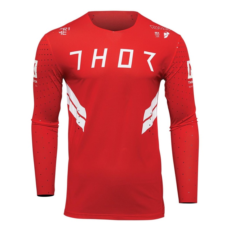 Maillot cross Thor Prime Hero rouge/blanc- S