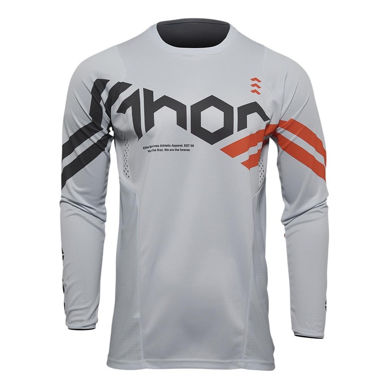 Maillot cross Thor Pulse Cube gris/orange- S