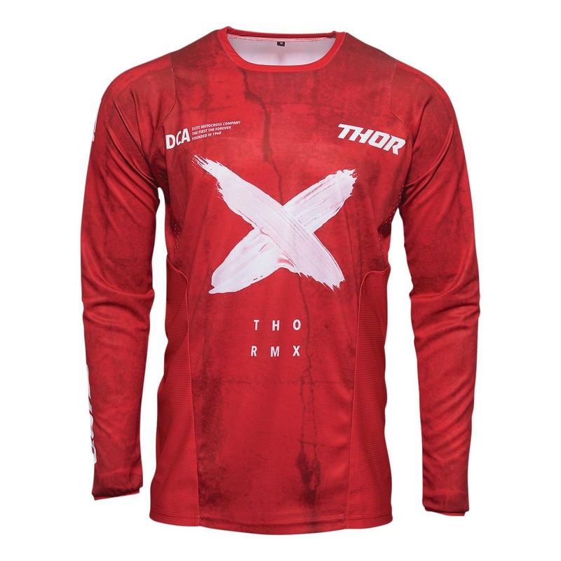 Maillot cross Thor Pulse Hazard rouge/blanc- M