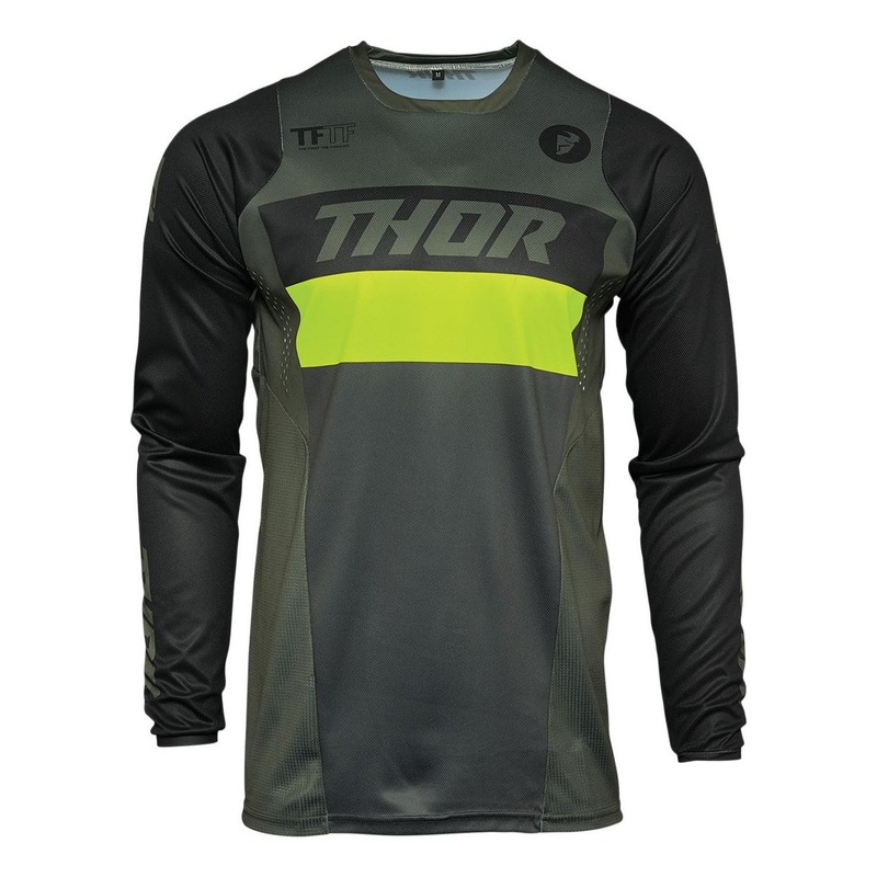 Maillot cross Thor Pulse Racer army vert/acide- S