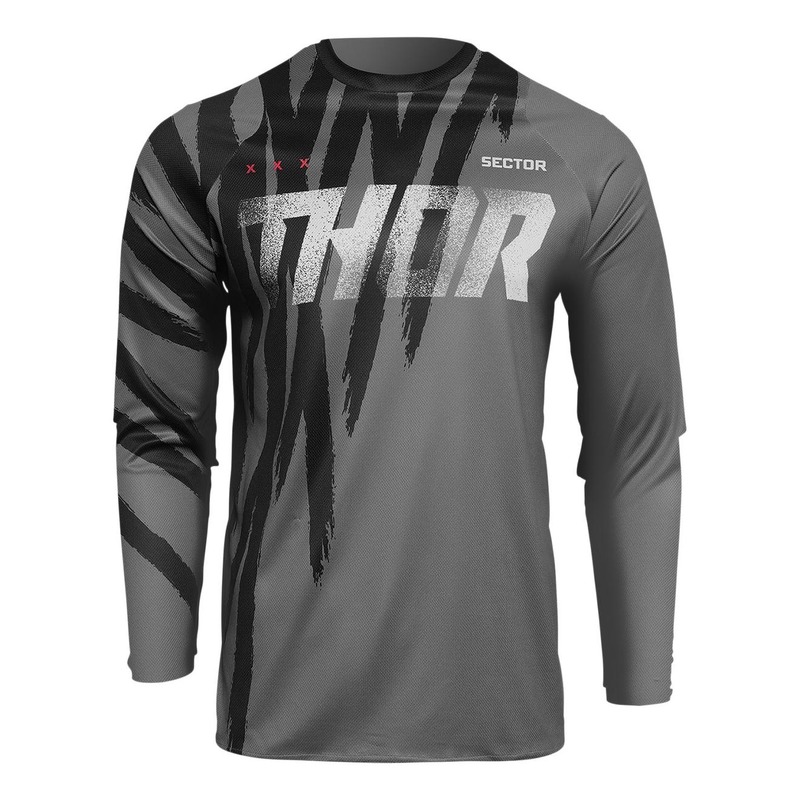 Maillot cross Thor Sector Tear gris/noir- S