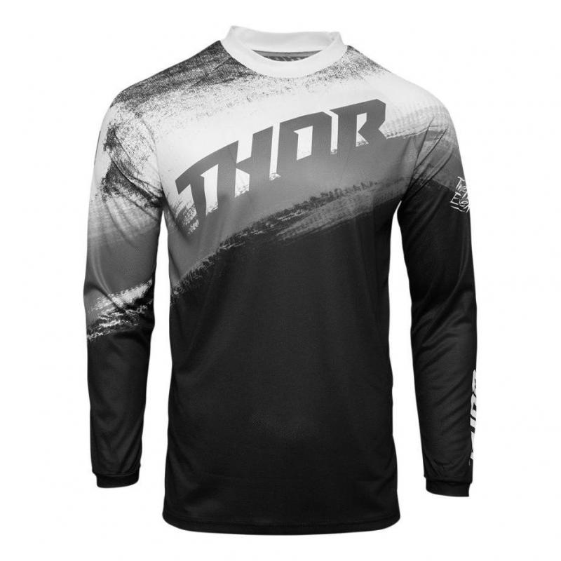 Maillot cross Thor Sector Vapor noir/blanc- S