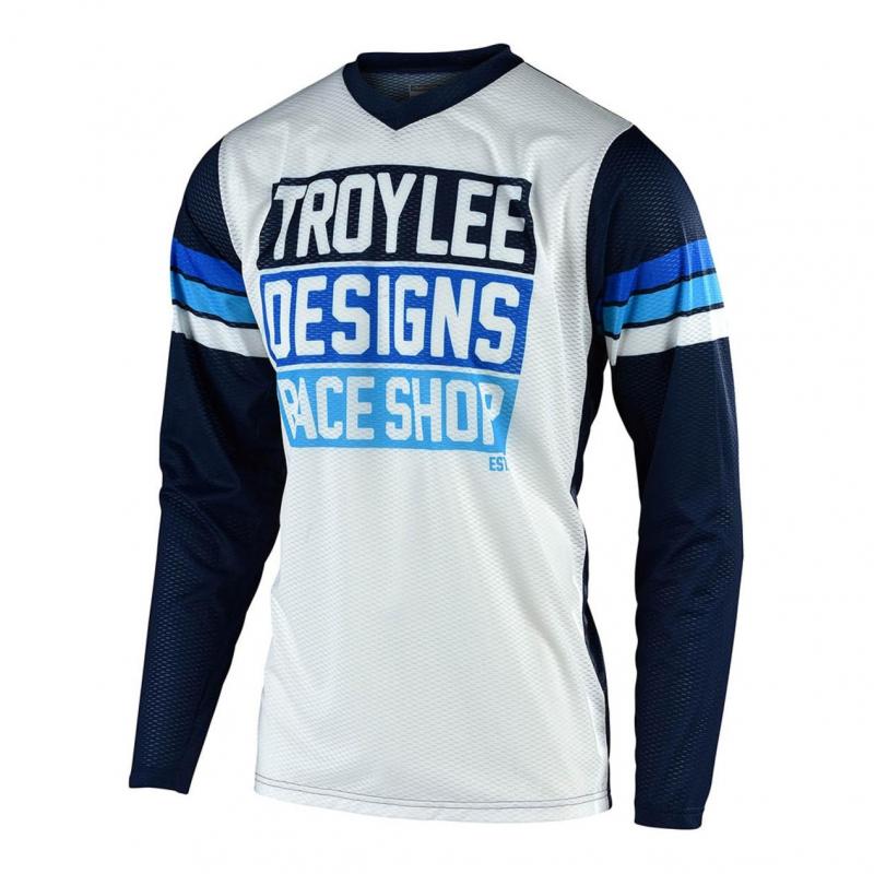 Maillot cross Troy Lee Designs GP Air Carlsbad blanc/navy- S