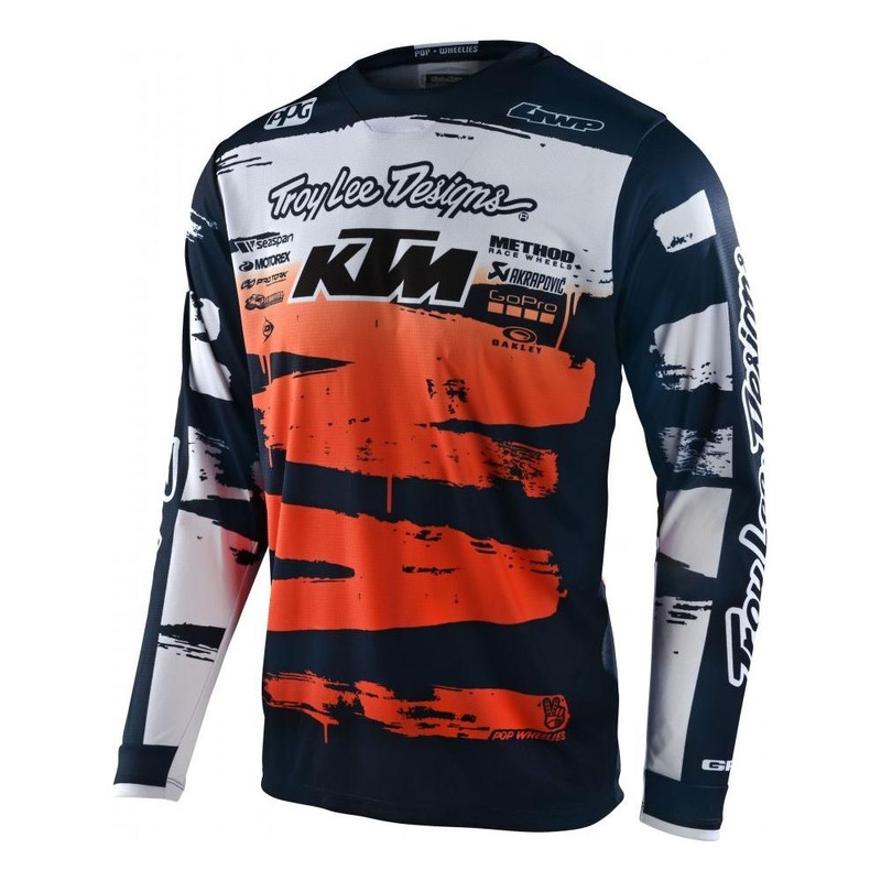 Maillot cross Troy Lee Designs GP Brushed team navy/orange- S