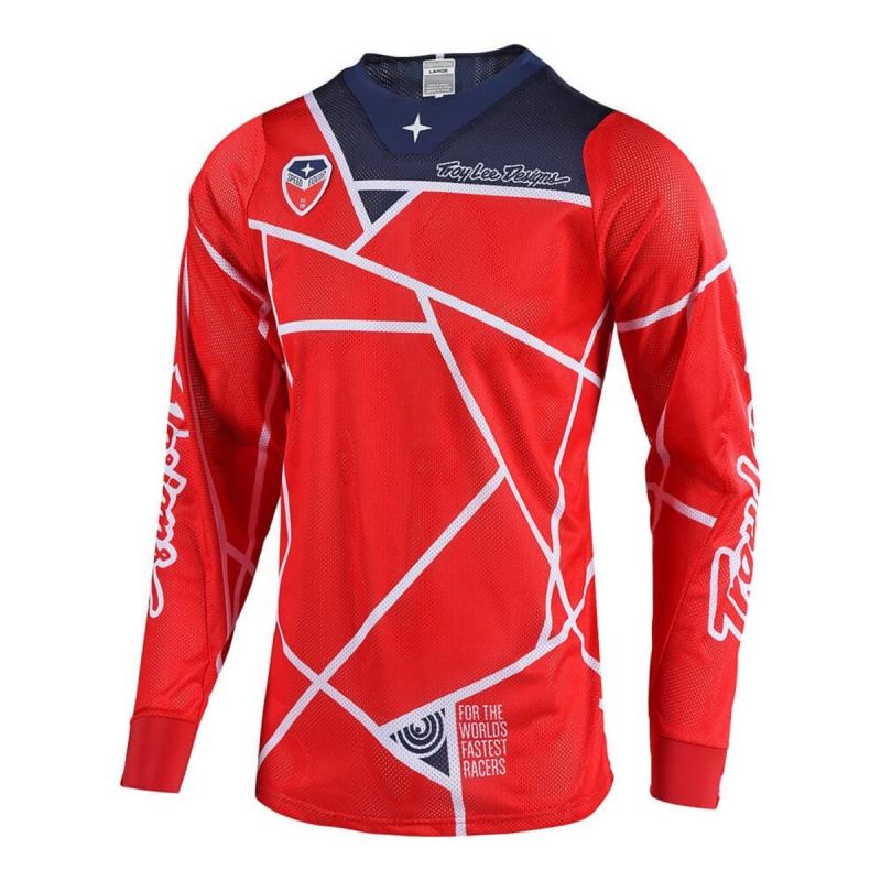Maillot cross Troy Lee Designs SE Air Metric rouge/navy