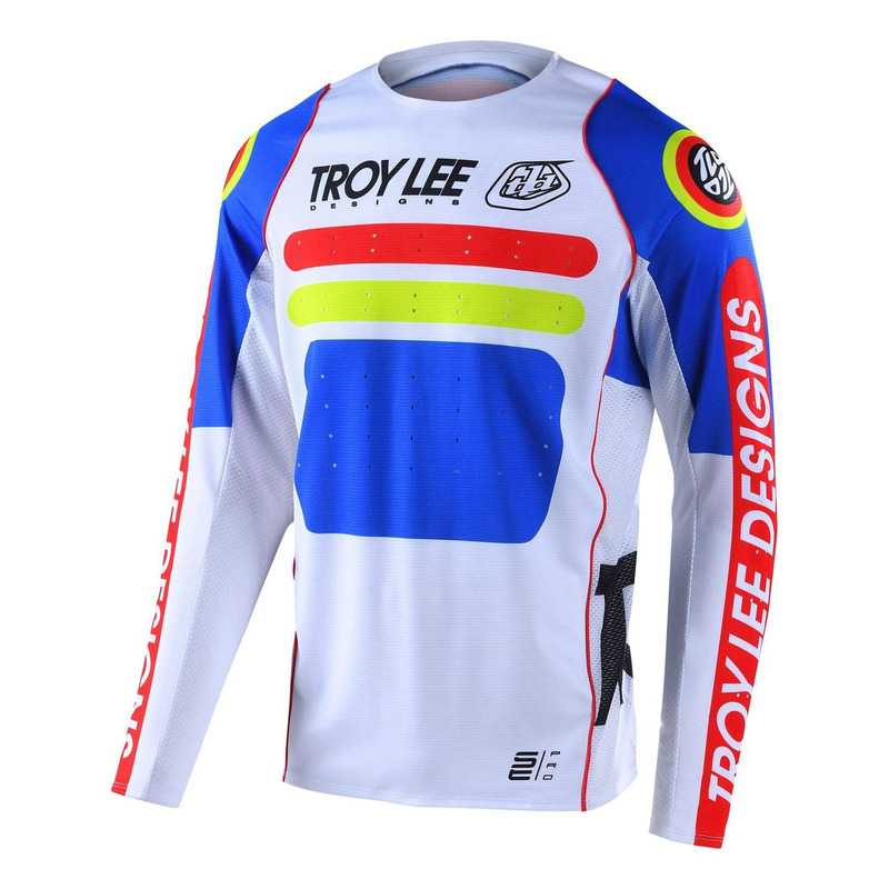 Maillot cross Troy Lee Designs SE Pro Drop in blanc