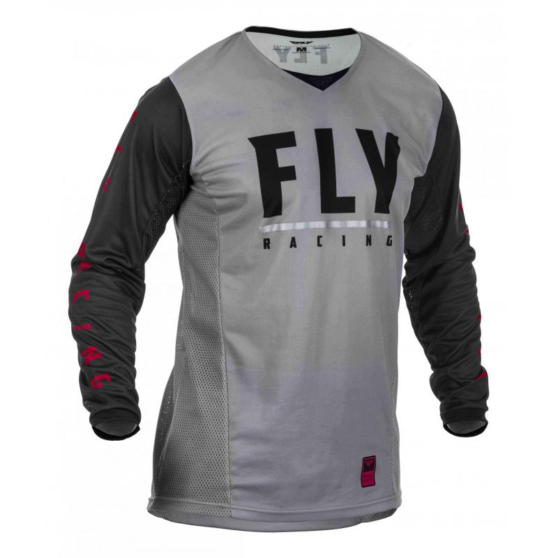 Maillot enduro Fly Racing Patrol gris/noir/rouge- S