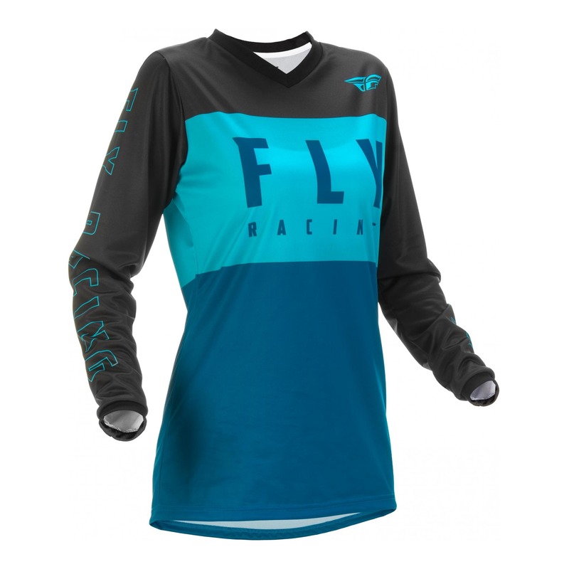 Maillot femme Fly Racing F-16 aqua/dark teal/noir- S