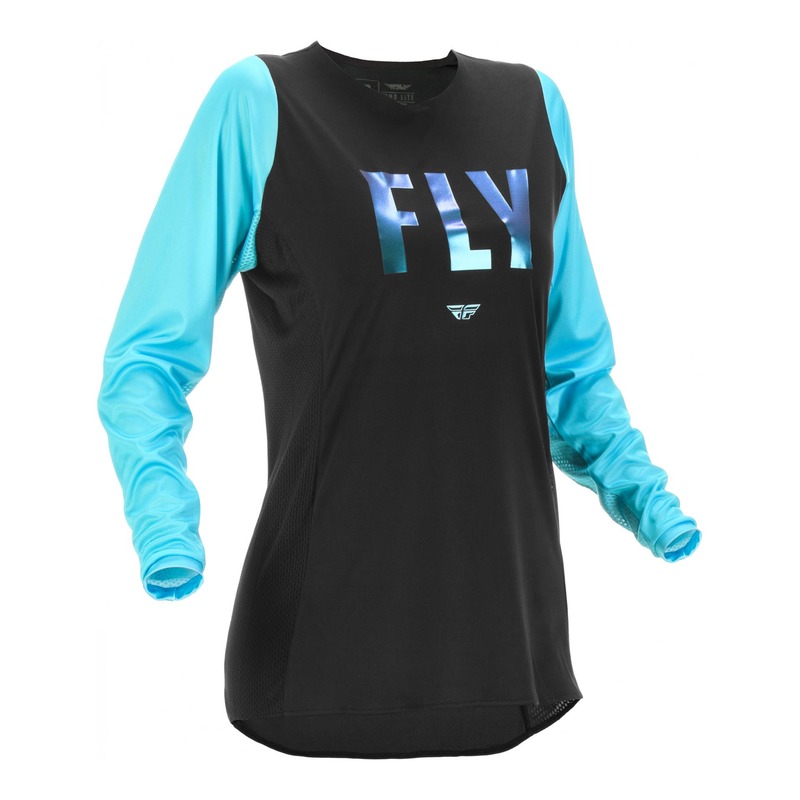 Maillot femme Fly Racing Lite noir/aqua- S