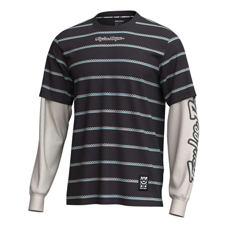 Maillot Manches Longues VTT Troy Lee Designs Skyline Ride Fakie Stripe Carbon