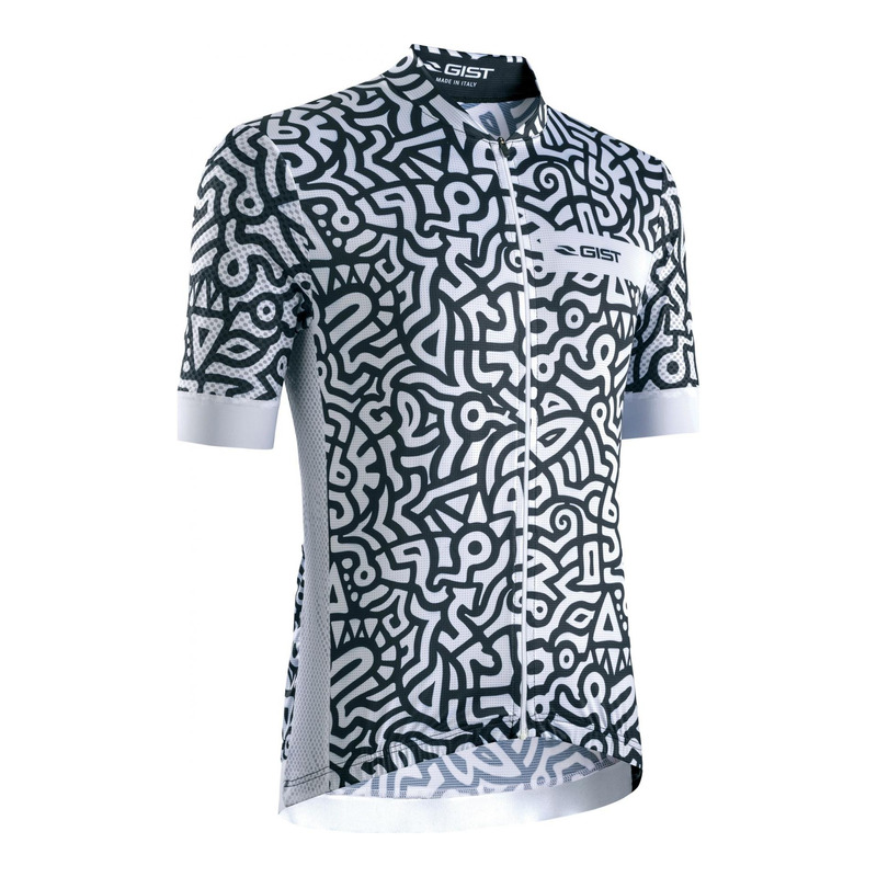 Maillot route manches courtes Gist Paint noir/blanc