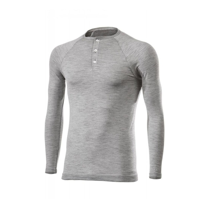 Maillot technique manches longues mixte Sixs Serafino Merinos gris- S/