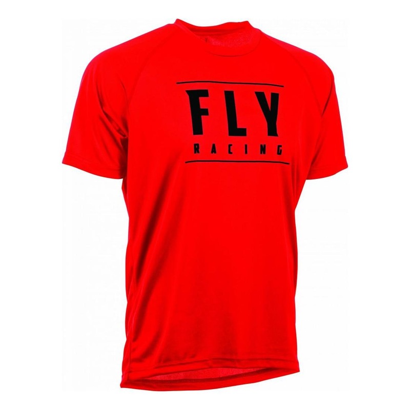 Maillot vélo Fly Racing Action rouge/noir- S