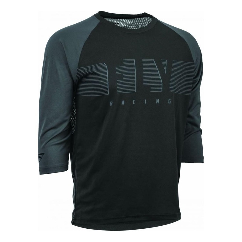 Maillot vélo Fly Racing Ripa 3/4 noir/gris charcoal- S