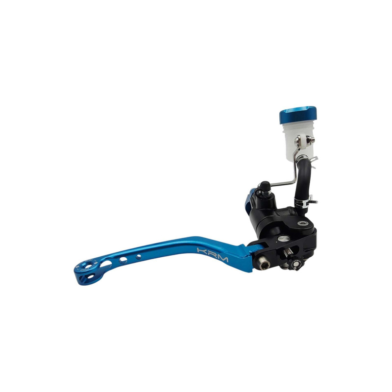 Maitre cylindre de frein radial KRM avec levier repliable noir/bleu