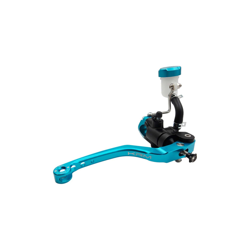 Maitre cylindre de frein radial KRM avec levier monobloc noir/turquoise