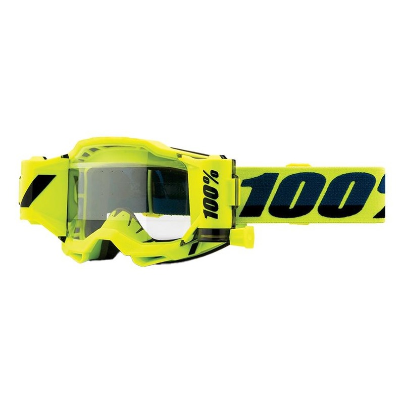 Masque cross 100% Accuri 2 Forecast jaune fluo écran incolore