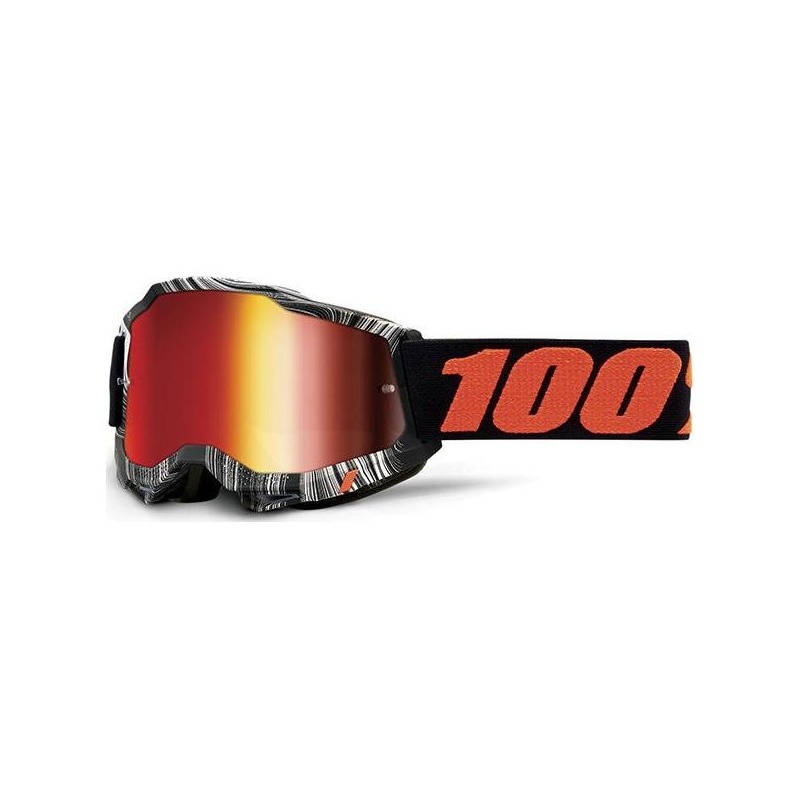 Masque cross 100% Accuri 2 Geospace - écran iridium rouge