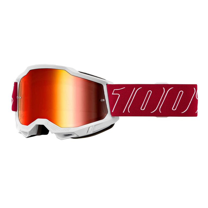 Masque cross 100Â % Accuri 2 Redline â   Iridium rouge