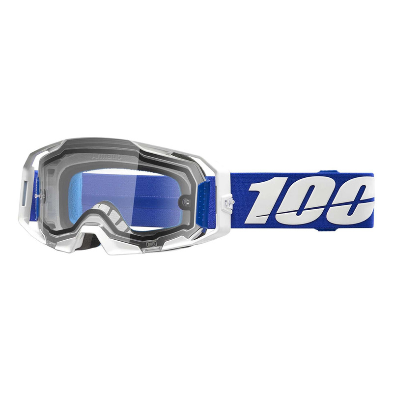 Masque cross 100 % Armatic Enduro bleu – Clear