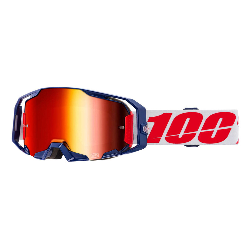 Masque cross 100Â % Armatic Mach Z â   Iridium rouge
