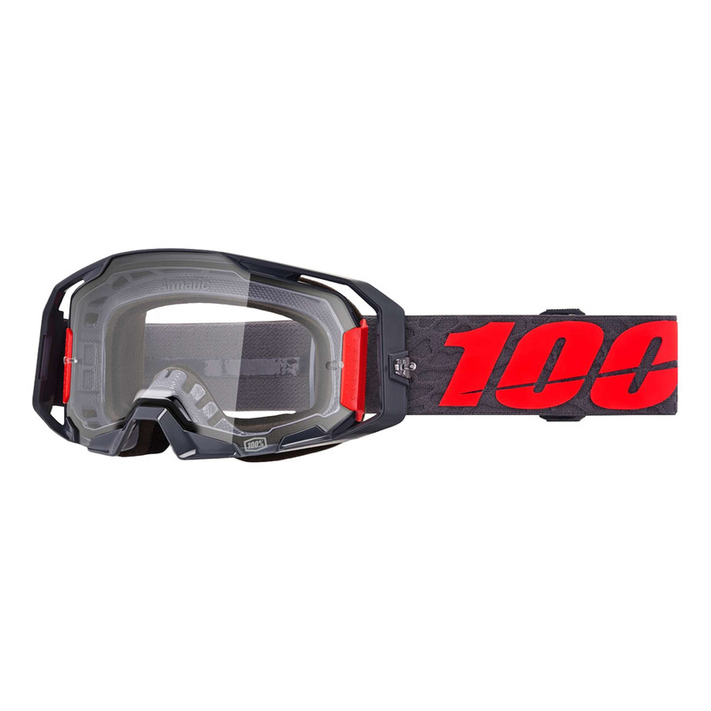 Masque cross 100 % Armatic Turo - Écran iridium argent