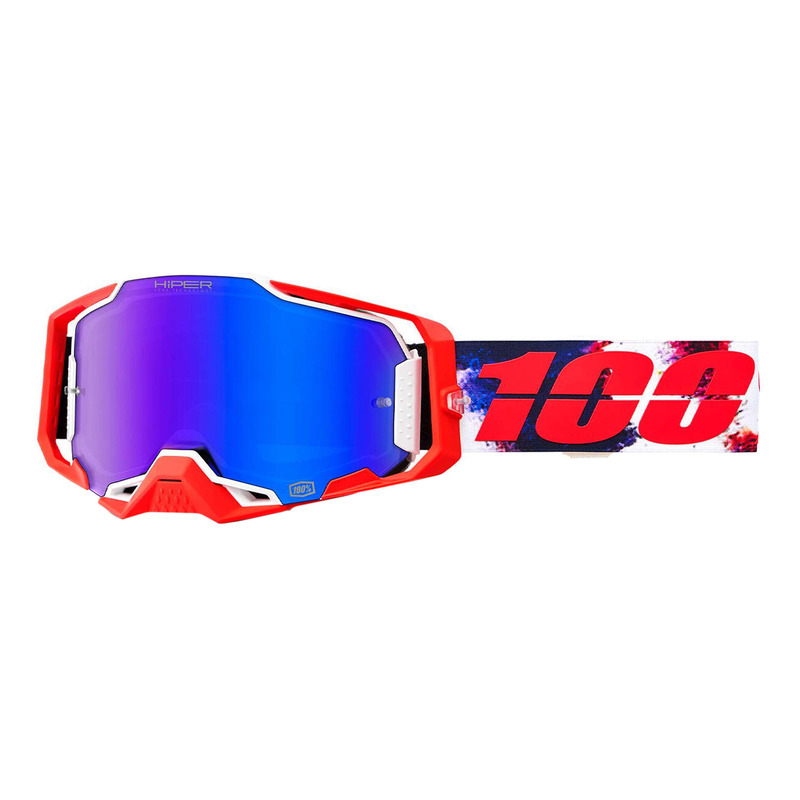 Masque cross 100Â % Armega Hiper Morpho â   iridium bleu