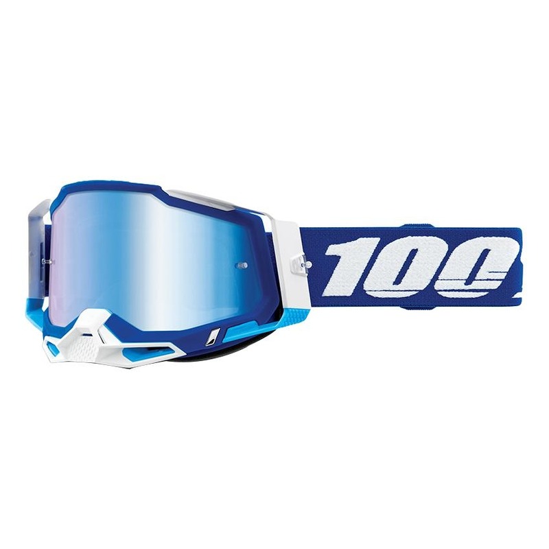 Masque cross 100% Racecraft 2 Blue écran iridium bleu