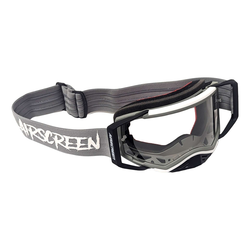 Masque cross AirScreen Aero 03 MX gray/white/black – clear