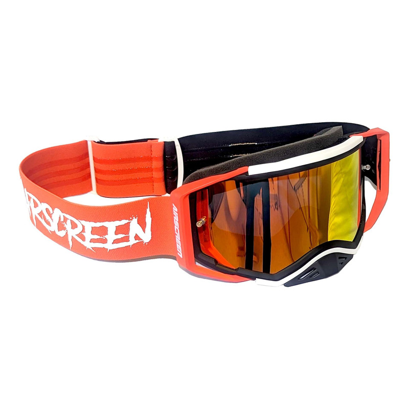 Masque cross AirScreen Aero 06 MX red/black/white – iridium