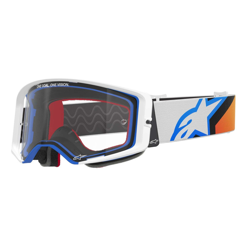 Masque cross Alpinestars Supertech Corp blue/orange â   Clear