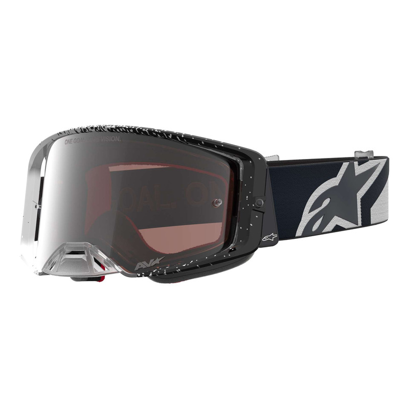 Masque cross Alpinestars Supertech Hiten white/black – Iridium silver