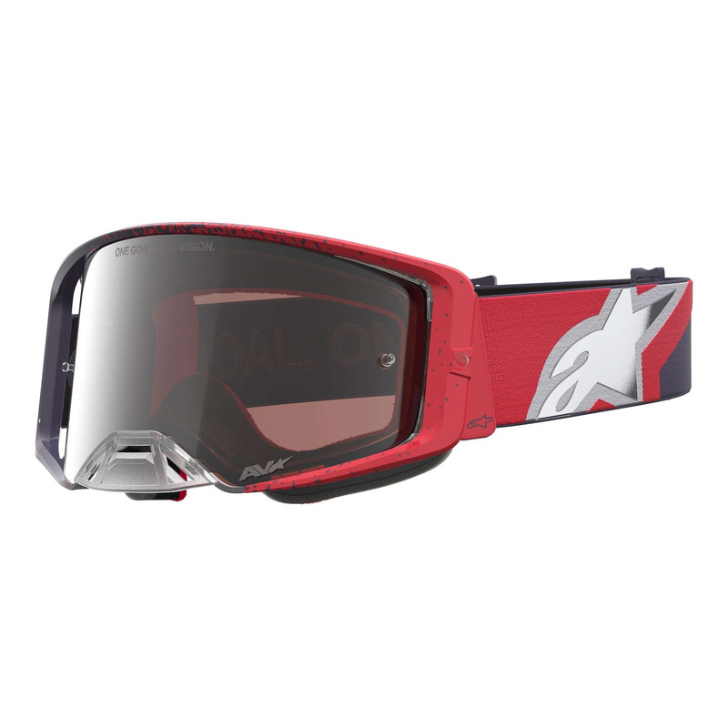 Masque cross Alpinestars Supertech Hiten black/red – Iridium silver