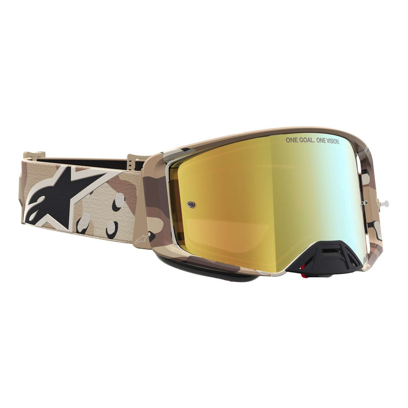 Masque cross Alpinestars Supertech Lone camo desert – Iridium gold