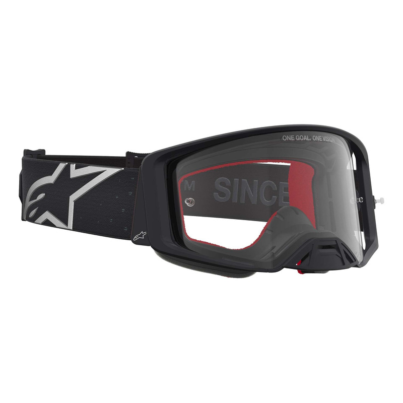Masque cross Alpinestars Supertech Vesta black matte – Clear
