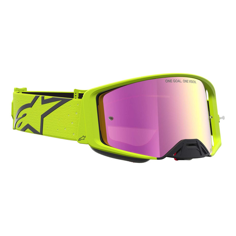 Masque cross Alpinestars Supertech Vesta yellow fluo/black – iridium pink