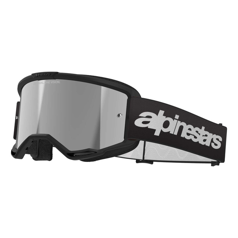 Masque cross Alpinestars Vision 3 Wordmark black – Iridium Silver