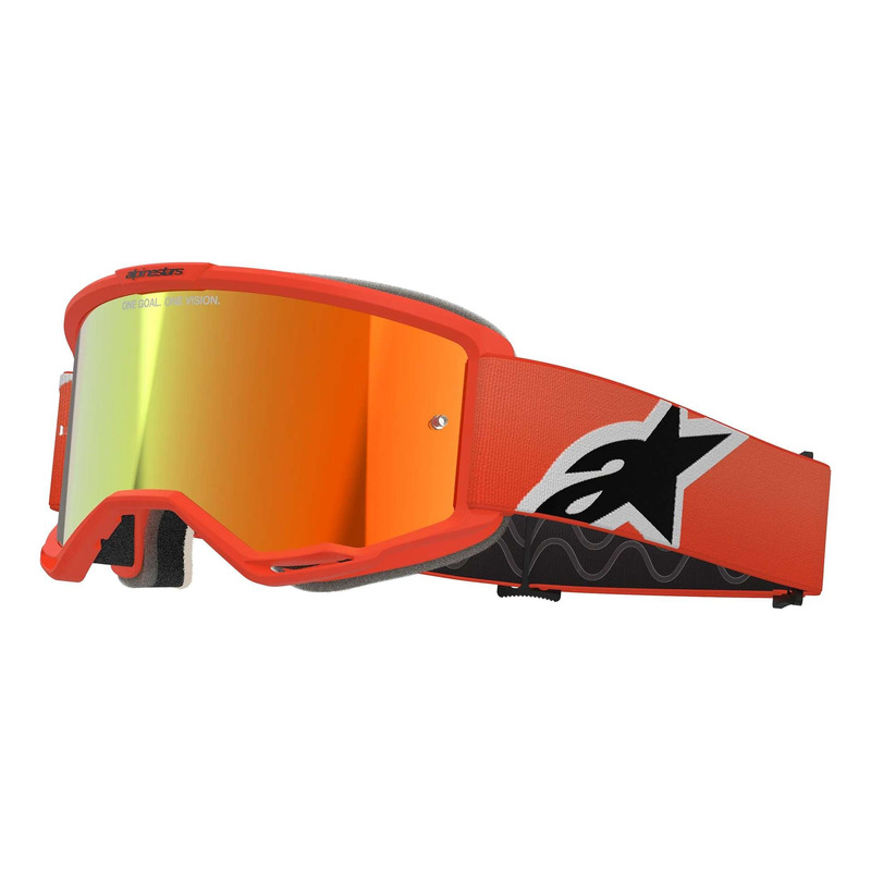 Masque cross Alpinestars Vision 5 Corp orange – Iridium Red
