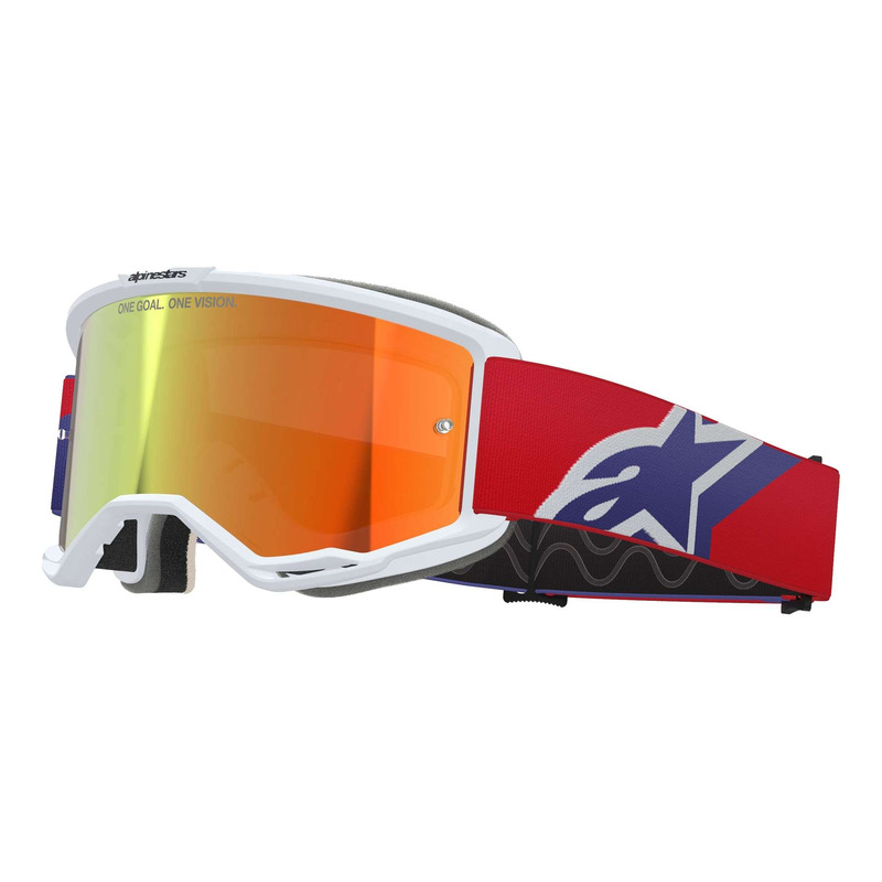 Masque cross Alpinestars Vision 5 Corp red/purple – Iridium red