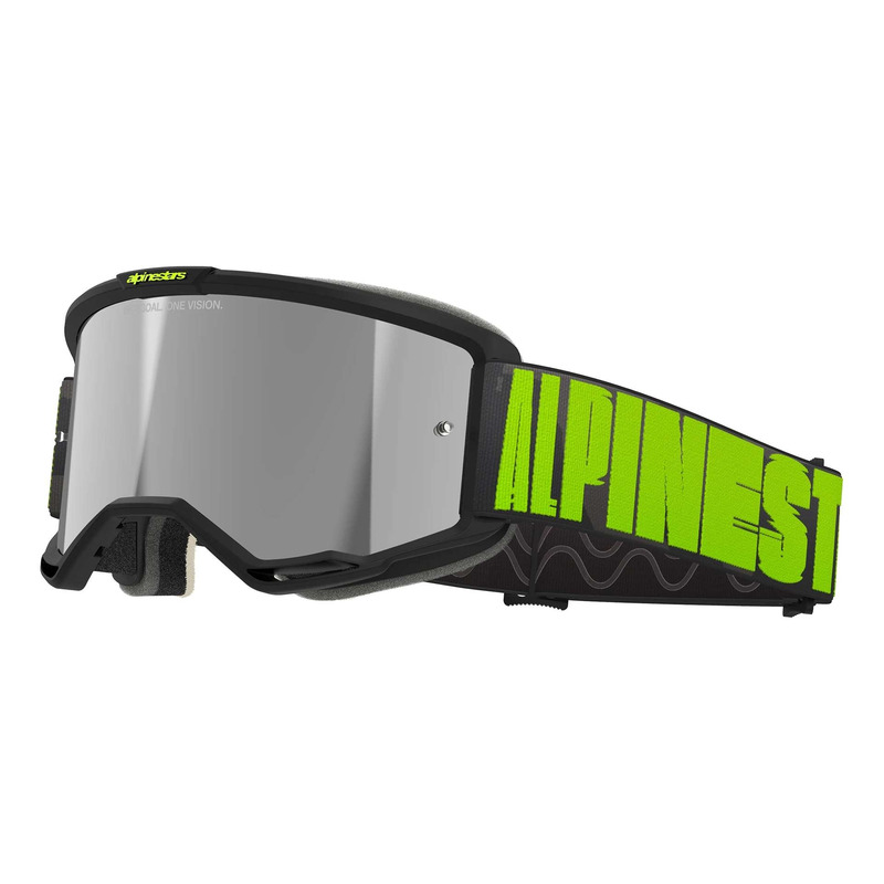 Masque cross Alpinestars Vision 5 Hollow charcoal/yellow fluo – Iridium Silver
