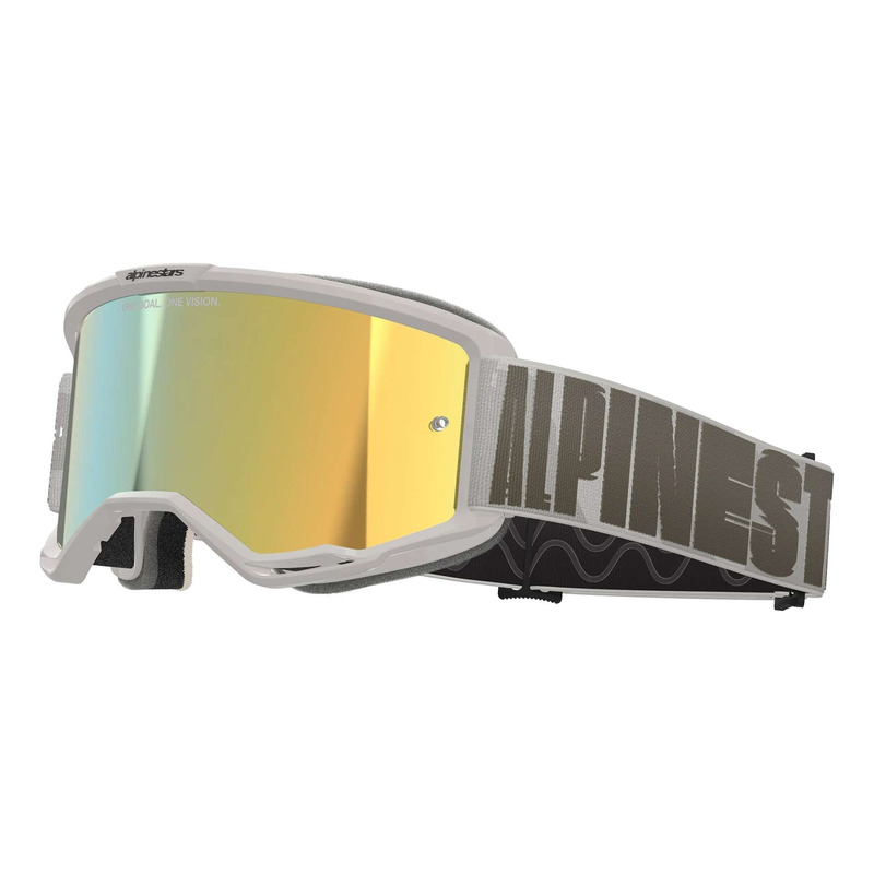 Masque cross Alpinestars Vision 5 Hollow wind – Iridium Gold
