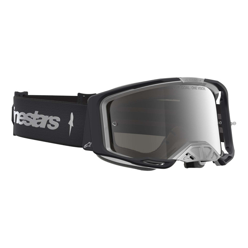Masque cross Alpinestars Vision 8 Amber black/silver – Iridium silver
